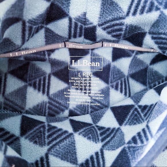LL Bean Fleece Funnel Neck Pullover Jacket - Picture 4 of 5